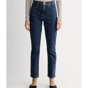 Everlane Indigo Rinse Blue The Original Cheeky Organic Cotton Straight Leg Jeans